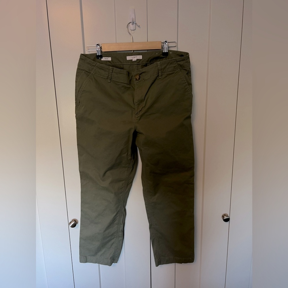 Loft slim Chino size 12 Olive Green
